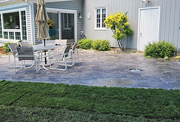 A patio by the house
