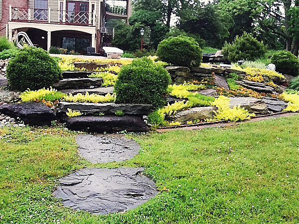 Stone terraces and stepping stones